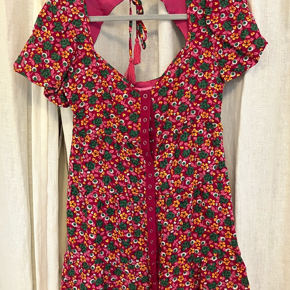Betsey Johnson Button Up Floral Dress